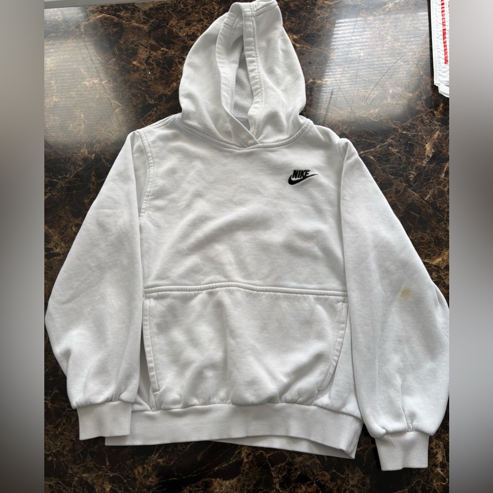 Nike White Youth Hoodie Sweatshirt L